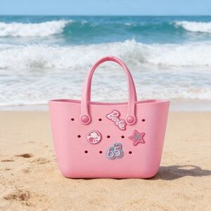 BarbieBarbie Pink Glitter Tote ☀️💖 Kawaii EVA Beach Picnic Bag 🏖️✨